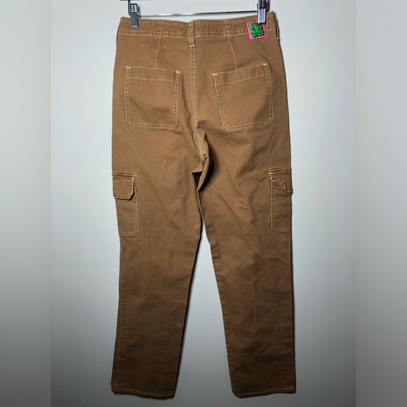 Empyre Marlo Bronze Brown Canvas Cargo Pants - Picture 7 of 11